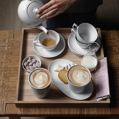 Royal Copenhagen Hvid Riflet termokop 39 cl