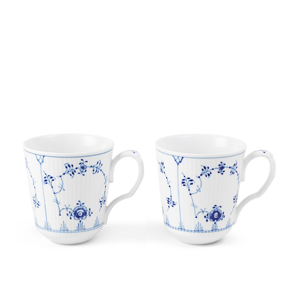 Royal Copenhagen Musselmalet Riflet krus 38 cl 2 stk.