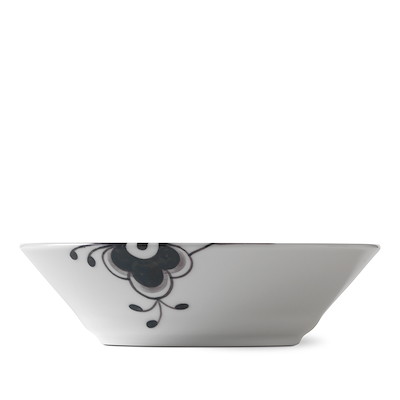 Royal Copenhagen Sort Mega Riflet dyb tallerken 17 cm