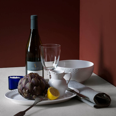 Royal Copenhagen Hvid Halvblonde oval tallerken 28 cm