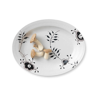 Royal Copenhagen Sort Mega Riflet fad 36,5 cm