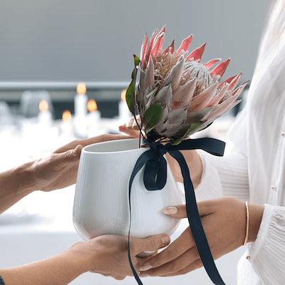 Royal Copenhagen Hvid Riflet vase 15 cm