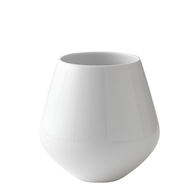Royal Copenhagen Hvid Riflet vase 15 cm