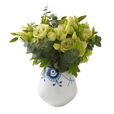 Royal Copenhagen Blå Mega Riflet Vase Lille 12 cm