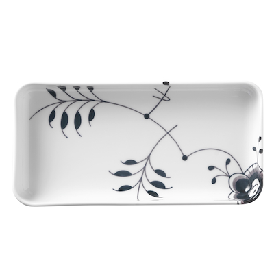 Royal Copenhagen Sort Mega Riflet fad sort 24 cm