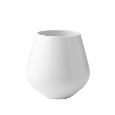 Royal Copenhagen Hvid Riflet vase 20,5 cm