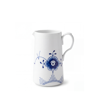 Royal Copenhagen Blå Mega Riflet kande 1,5 liter