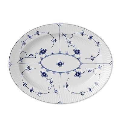 Royal Copenhagen Musselmalet Riflet fad 30,5 cm