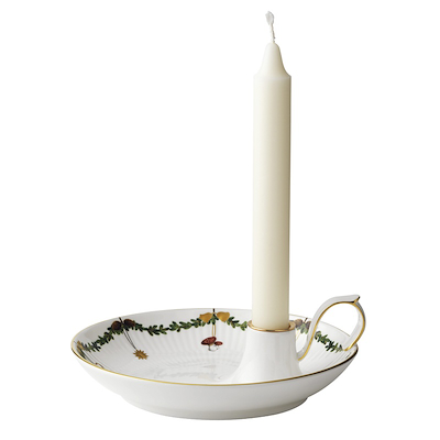 Royal Copenhagen Stjerne Riflet Jul lysestage 17,5 cm