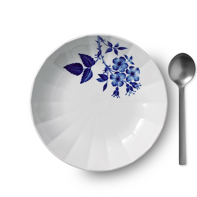 Royal Copenhagen Blomst dyb tallerken Rose 24 cm