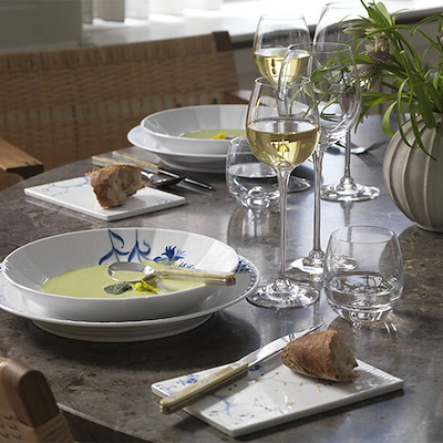 Royal Copenhagen Blomst dyb tallerken Rose 24 cm