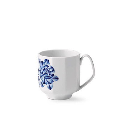 Royal Copenhagen Blomst krus Kamelia blå 33 cl