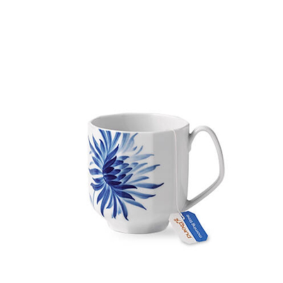 Royal Copenhagen Blomst krus Dahlia blå 33 cl