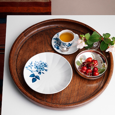 Royal Copenhagen Blomst tekop med underkop blå 22 cl