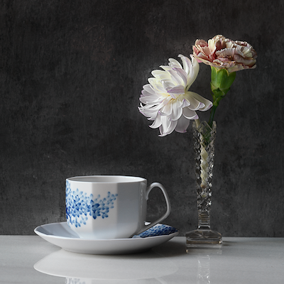 Royal Copenhagen Blomst kop med underkop Syren 22 cl