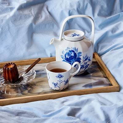 Royal Copenhagen Blomst tekande Træpeon blå 1 liter