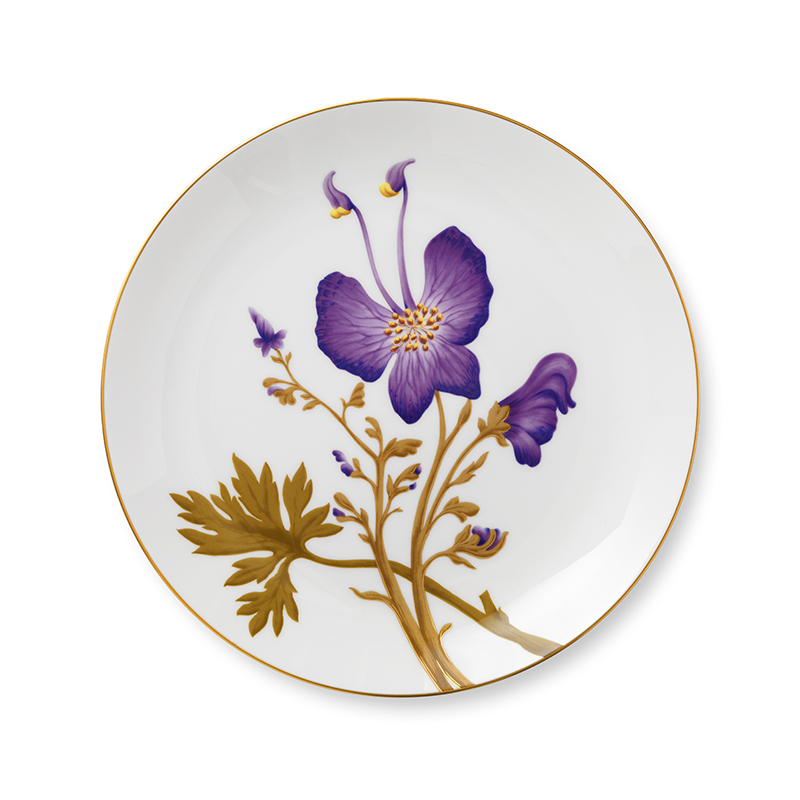Royal Copenhagen Flora Tallerken Stedmoderblomst 27 cm