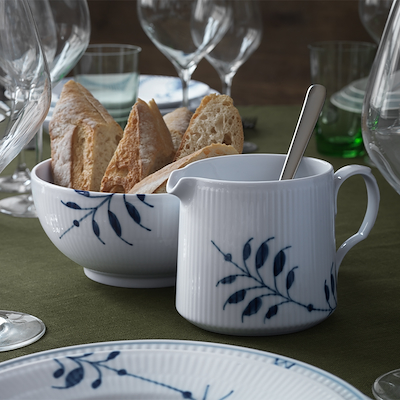 Royal Copenhagen Blå Mega Riflet kande 0,7 L