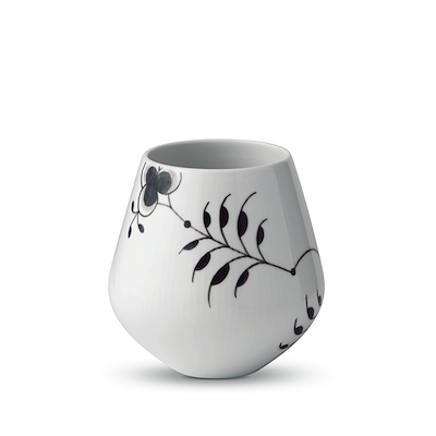 Royal Copenhagen Sort Mega Riflet vase H 15 cm