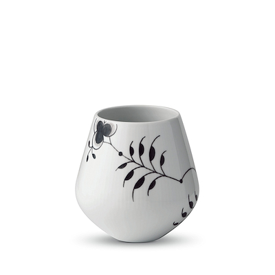 Royal Copenhagen Sort Mega Riflet vase 15 cm