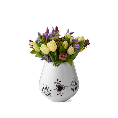Royal Copenhagen Sort Mega Riflet Vase 20,5 cm