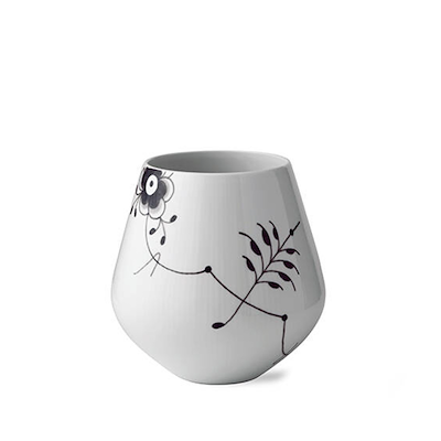 Royal Copenhagen Sort Mega Riflet vase H 20,5 cm