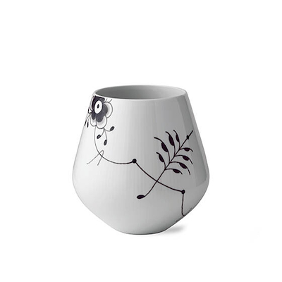 Royal Copenhagen Sort Mega Riflet Vase 20,5 cm
