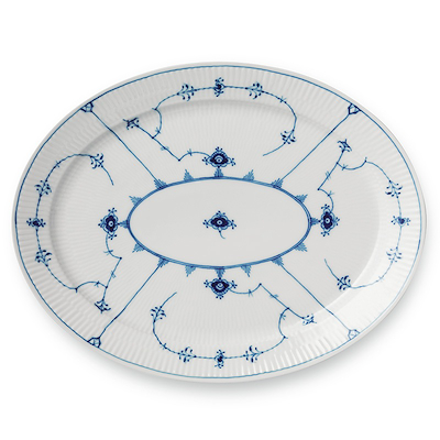 Royal Copenhagen Musselmalet Riflet fad 35 cm