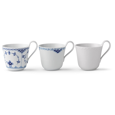 Royal Copenhagen History Mix & Match højhankskrus blå/hvid/grå 33 cl