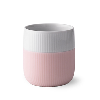 Royal Copenhagen Riflet Contrast krus pink/hvid 35 cl