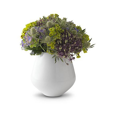 Royal Copenhagen Hvid Riflet vase 12 cm