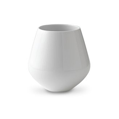 Royal Copenhagen Hvid Riflet vase 12 cm