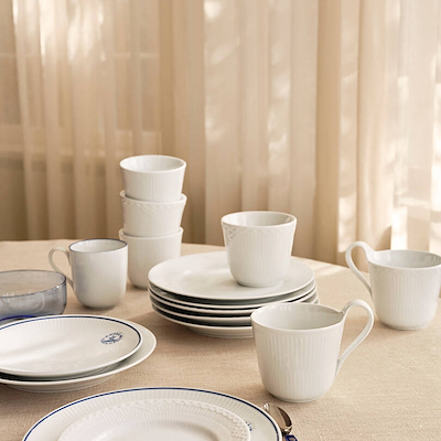 Royal Copenhagen Hvid Halvblonde kop hvid 33 cl