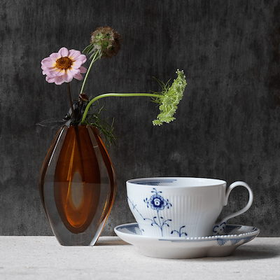 Royal Copenhagen Blå Elements kop og underkop 26 cl