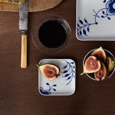 Royal Copenhagen Blå Mega Riflet asiet 9 cm