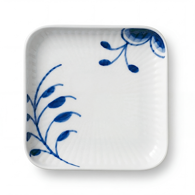 Royal Copenhagen Blå Mega Riflet asiet 9x9 cm
