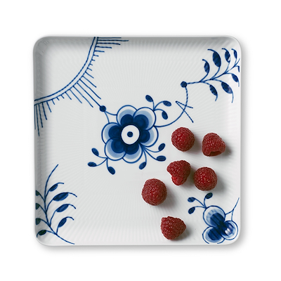 Royal Copenhagen Blå Mega Riflet tallerken blå 20 cm