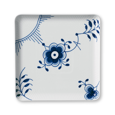 Royal Copenhagen Blå Mega Riflet tallerken blå 20 cm