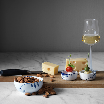 Royal Copenhagen Blå Mega Riflet skål 24 cl