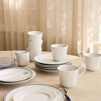 Royal Copenhagen Hvid Halvblonde termokop 26 cl