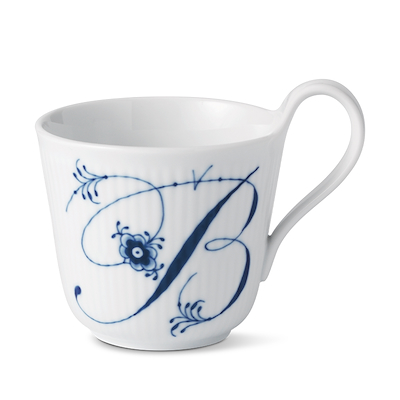 Royal Copenhagen Alfabet krus B blå 33 cl