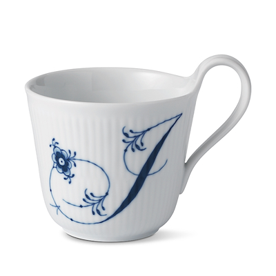 Royal Copenhagen Alfabet krus I blå 33 cl