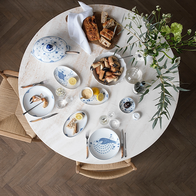 Royal Copenhagen Prinsesse moderne middagstallerken blå 25 cm