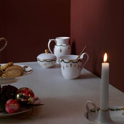 Royal Copenhagen Stjerne Riflet Jul højhankskop 33 cl