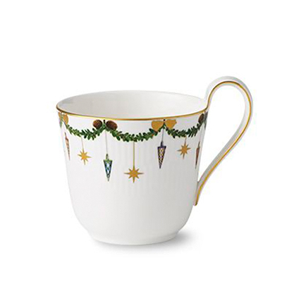 Royal Copenhagen Stjerne Riflet Jul højhankskop 33 cl