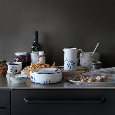 Royal Copenhagen Blå Mega riflet kande 50 cl
