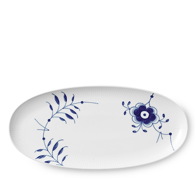 Royal Copenhagen Blå Mega Riflet fad blå 37 cm