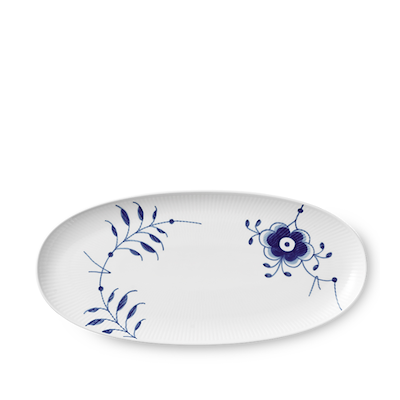 Royal Copenhagen Blå Mega Riflet fad 37 cm