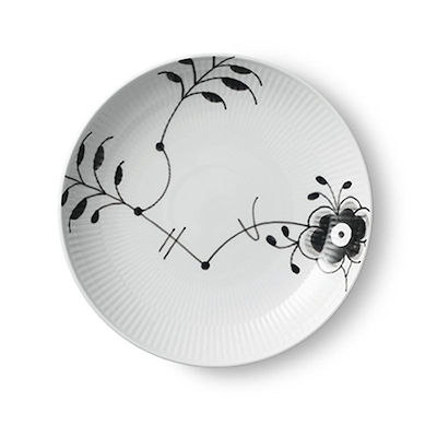 Royal Copenhagen Sort Mega Riflet tallerken 20 cm