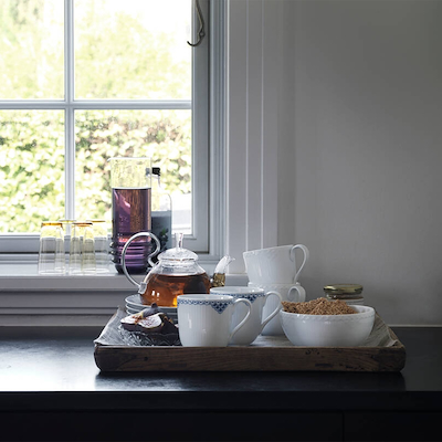 Royal Copenhagen Hvid Halvblonde skål 73 cl